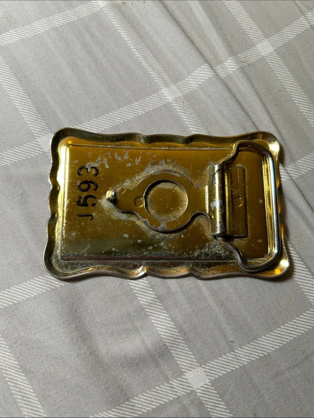 Rockmount Decorative Gold and Bronze Floral Belt Buckle